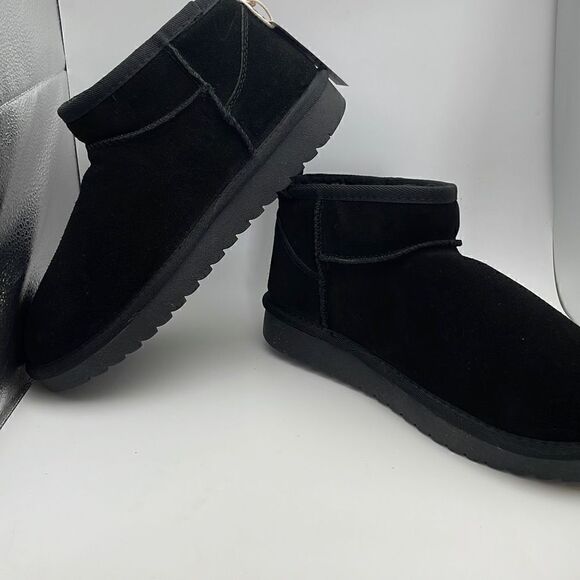 CUSHIONAIRE Women's Cozypull on boot +Memory Foam 9 BLACK - Picture 7 of 7